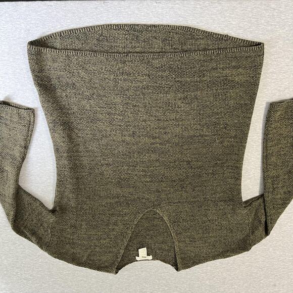 H&M Conscious Sweater Womens Small Green V Neck Knit Pullover Long Sleeve Casual - Picture 5 of 11